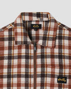 Zip Shirt - Tan Plaid