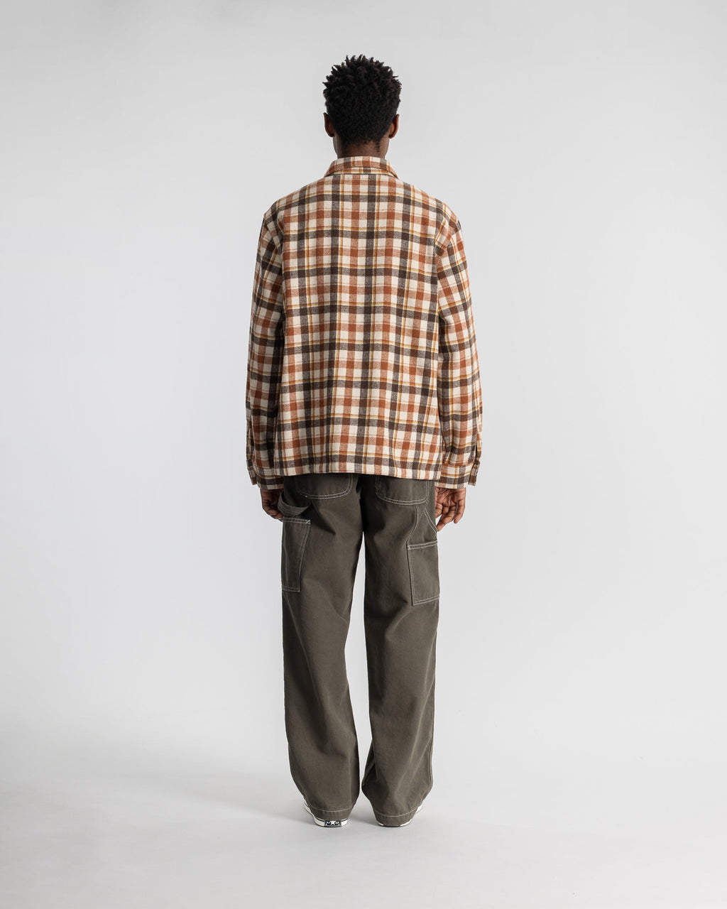 Zip Shirt - Tan Plaid