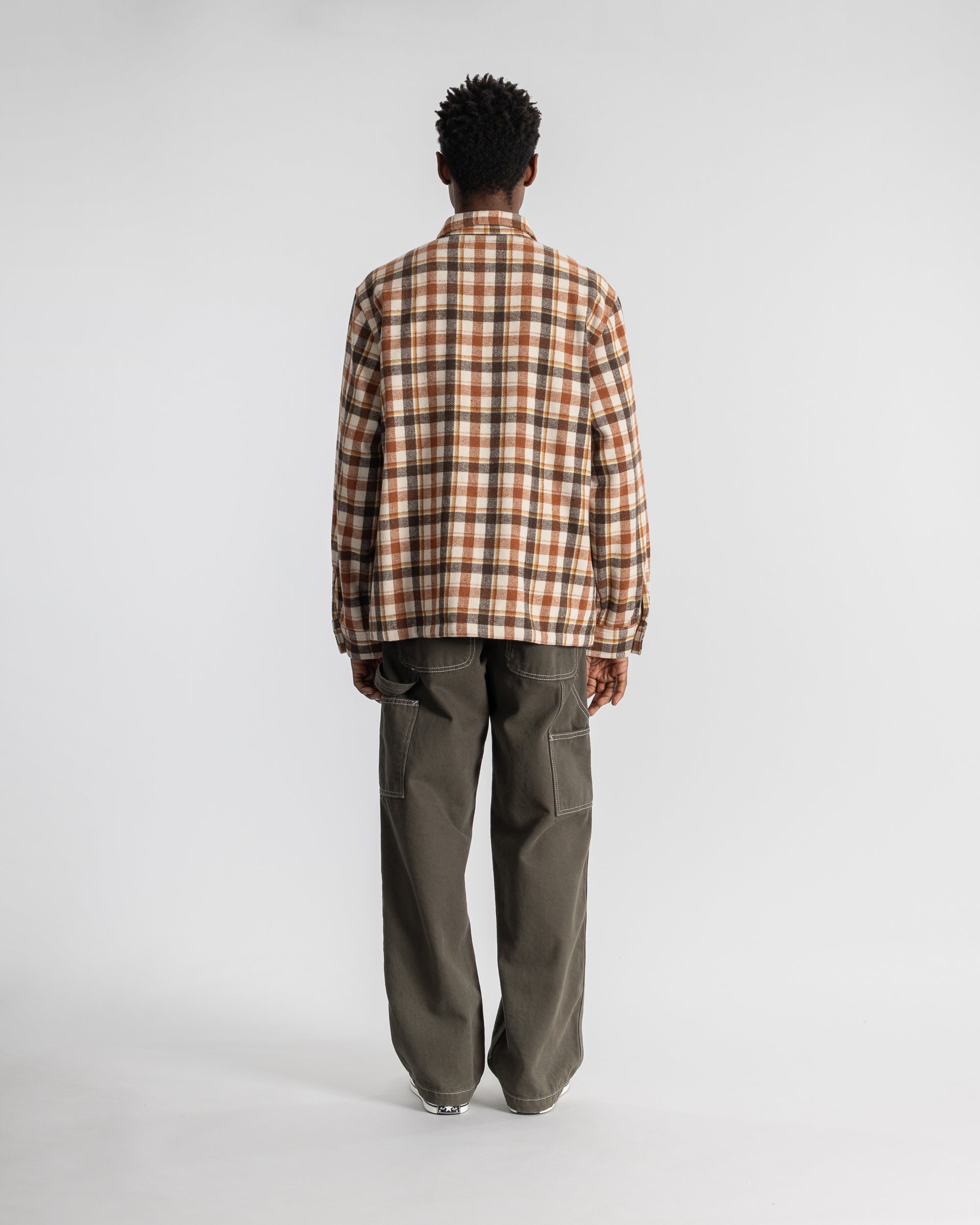Zip Shirt - Tan Plaid
