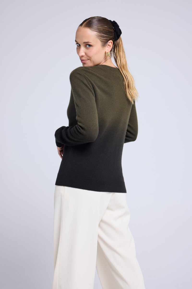 Pull Col V Dip Dye Zip - Vert