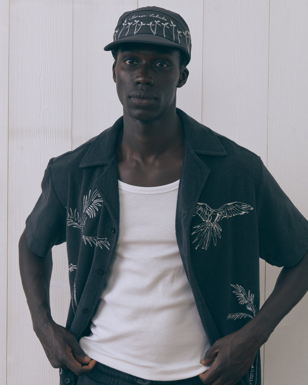 "Palm Tree" Germain Terrycloth Polo