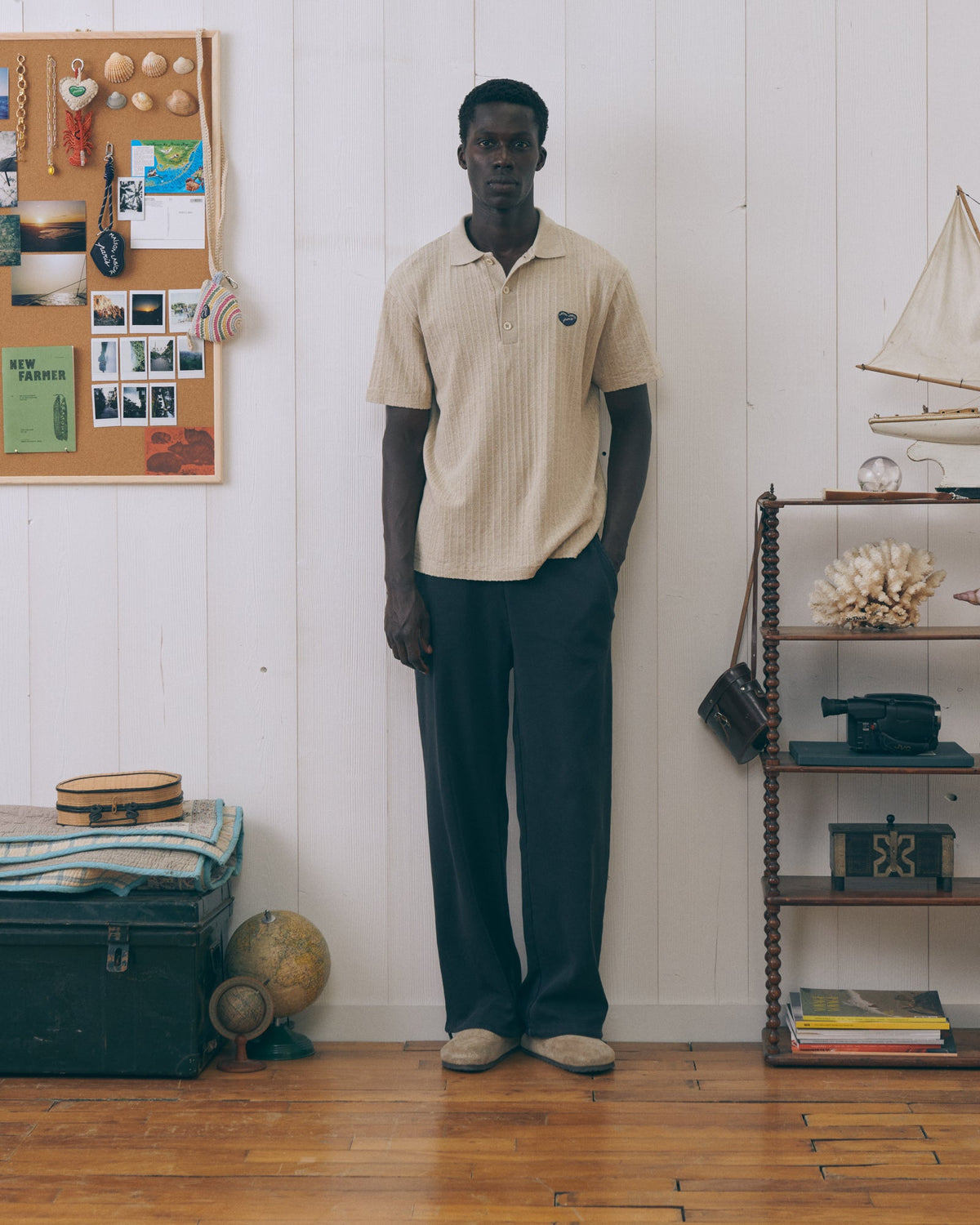 Polo Patch Coeur "Linen And Cotton" Gonnet - Homme