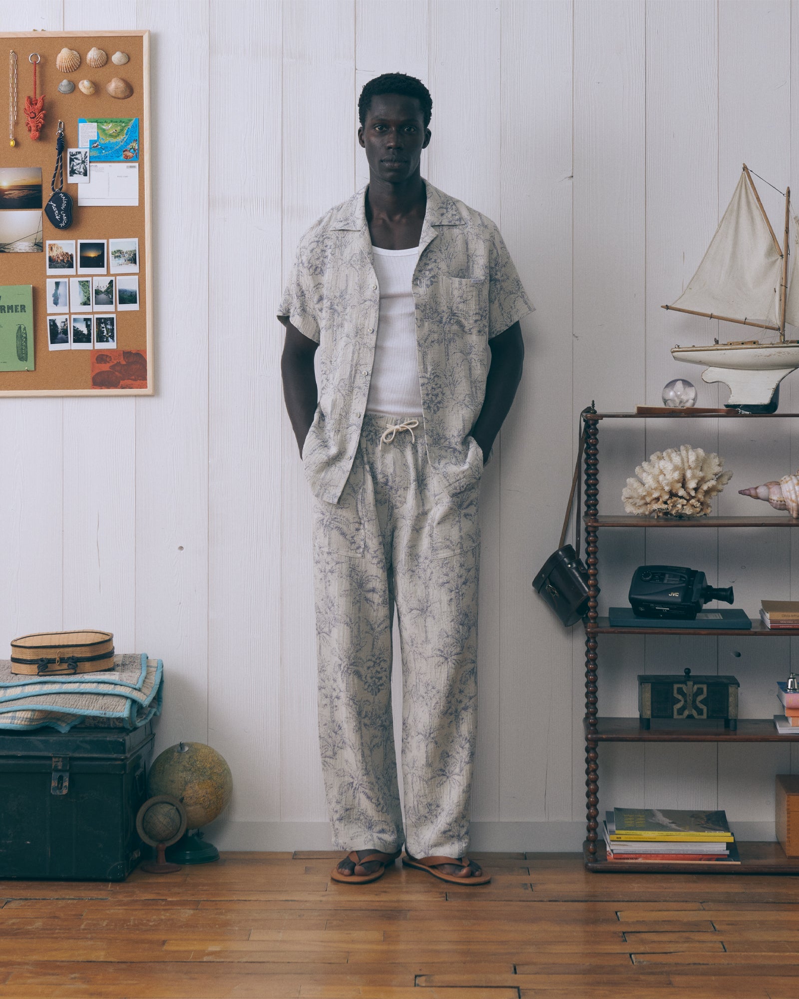Pantalon "Jacquard" Palm Tree Guignier - Homme