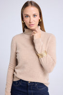 Pull Col Roule Zoe - Beige Crème