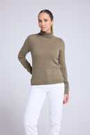 Pull Col Roule Zoe - Vert Khaki