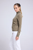 Pull Col Roule Zoe - Vert Khaki