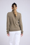 Pull Col Roule Zoe - Vert Khaki
