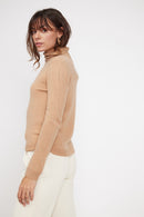 Pull Col Roulé Zoe - Beige - 100% Cachemire Oeko-Tex - Femme