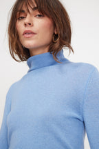 Jersey de Cuello Vuelto Zoe - Azul Celeste