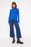 Pull Col Roule Zoe - Bleu Roi