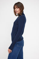 Pull Col Roule Zoe - Bleu Marine
