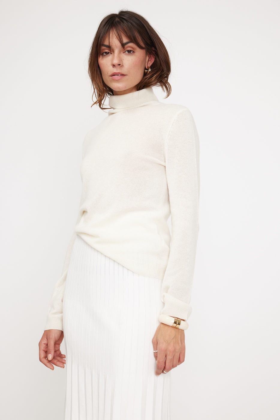 Jersey de Cuello Vuelto Zoe - Blanco