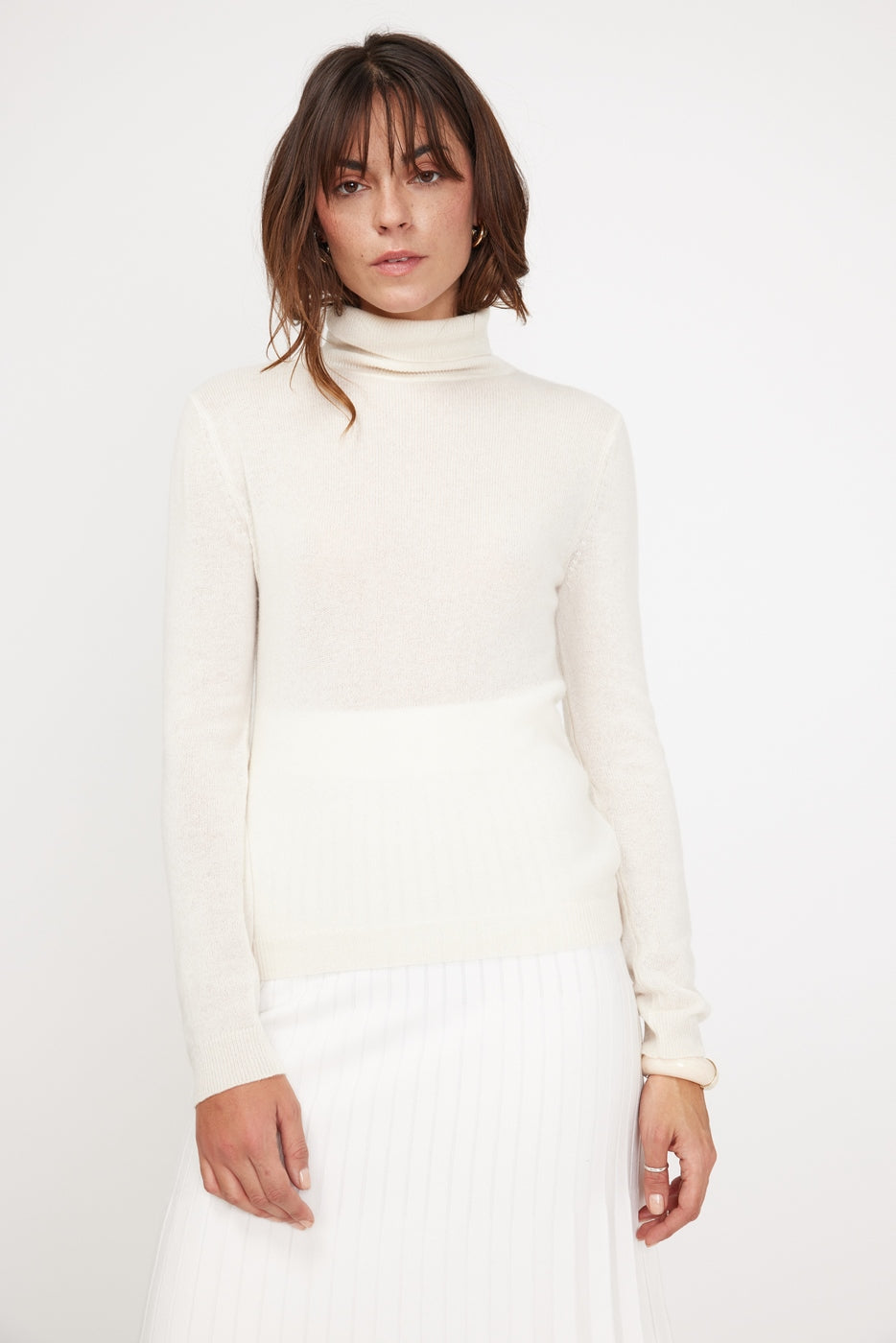Jersey de Cuello Vuelto Zoe - Blanco