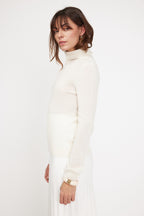 Jersey de Cuello Vuelto Zoe - Blanco