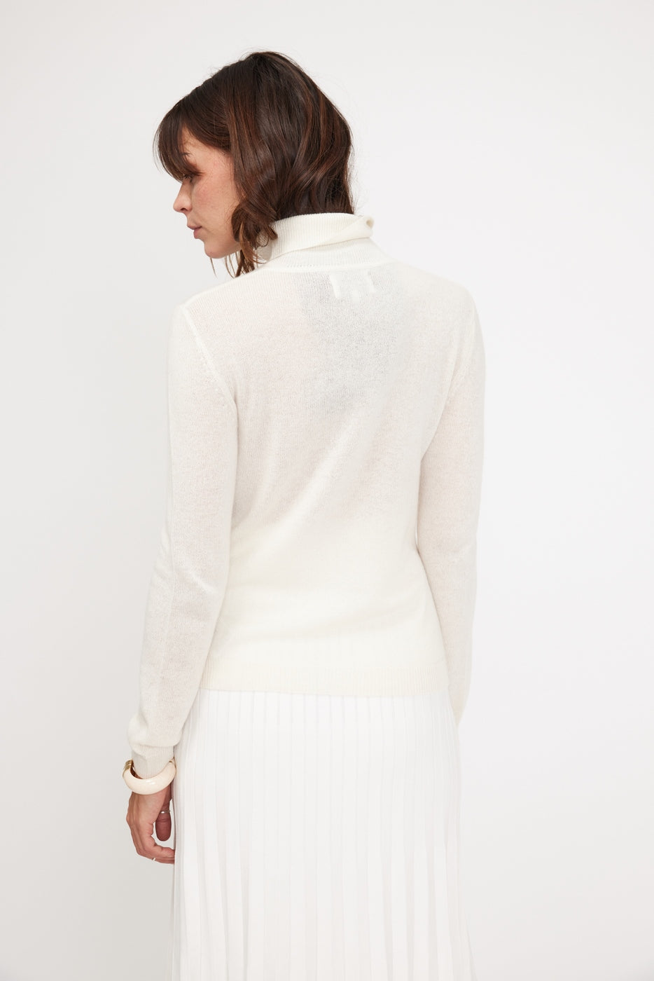 Jersey de Cuello Vuelto Zoe - Blanco