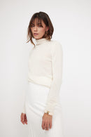 Pull Col Roule Zoe - Blanc