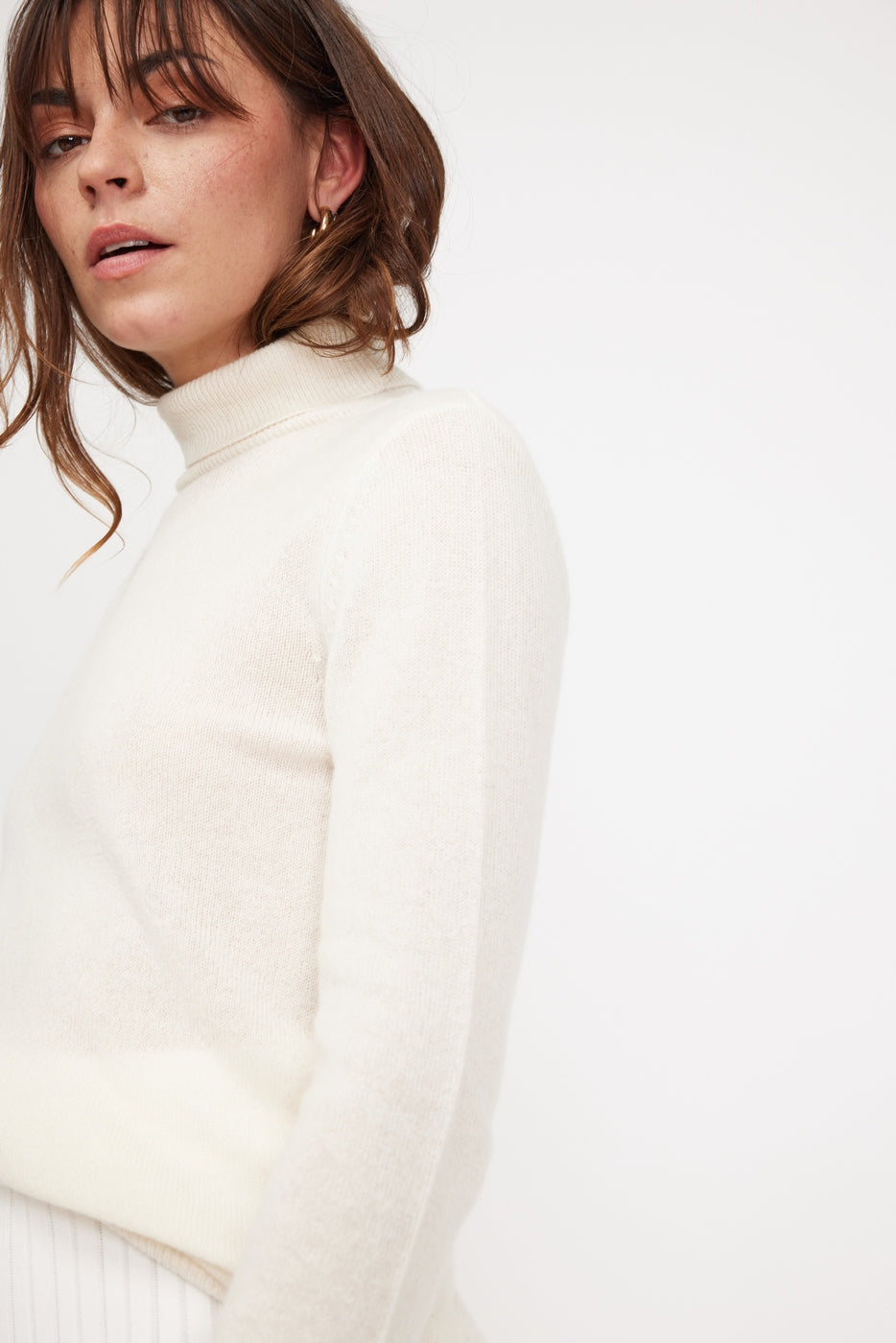 Jersey de Cuello Vuelto Zoe - Blanco