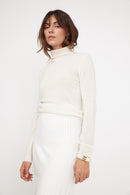 Pull Col Roule Zoe - Blanc
