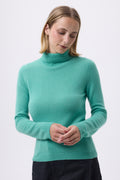Pull Col Roule F Zoe - Vert Pastel - Femme