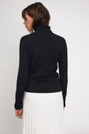 Pull Col Roule Zoe - Noir