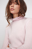 Pull Col Roulé Zoe - Rose Perle - 100% Cachemire Oeko-Tex - Femme