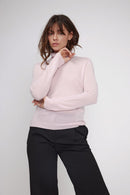 Pull Col Roule Zoe - Rose Perle