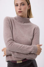 Pull Col Roule F Zoe - Taupe - Femme