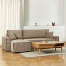 Convertible & Reversible 4-Seater Corner Sofa - Zola - Corduroy - Taupe