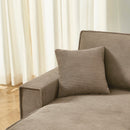 Convertible & Reversible 4-Seater Corner Sofa - Zola - Corduroy - Taupe