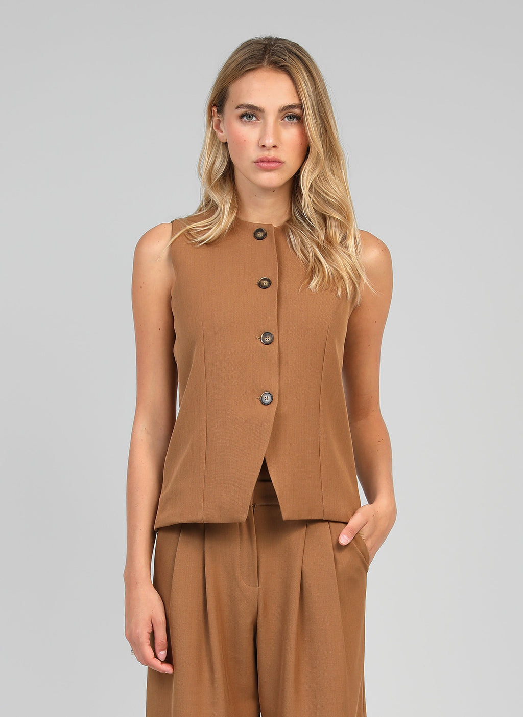 Gilet De Costume Zola Camel