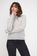 Zuella Cowl Neck Sweater - Pearl Grey - 100% Oeko-Tex Cashmere - Woman