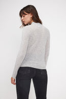 Pull Col Cheminee Zuella - Gris Perle - 100% Cachemire Oeko-Tex - Femme