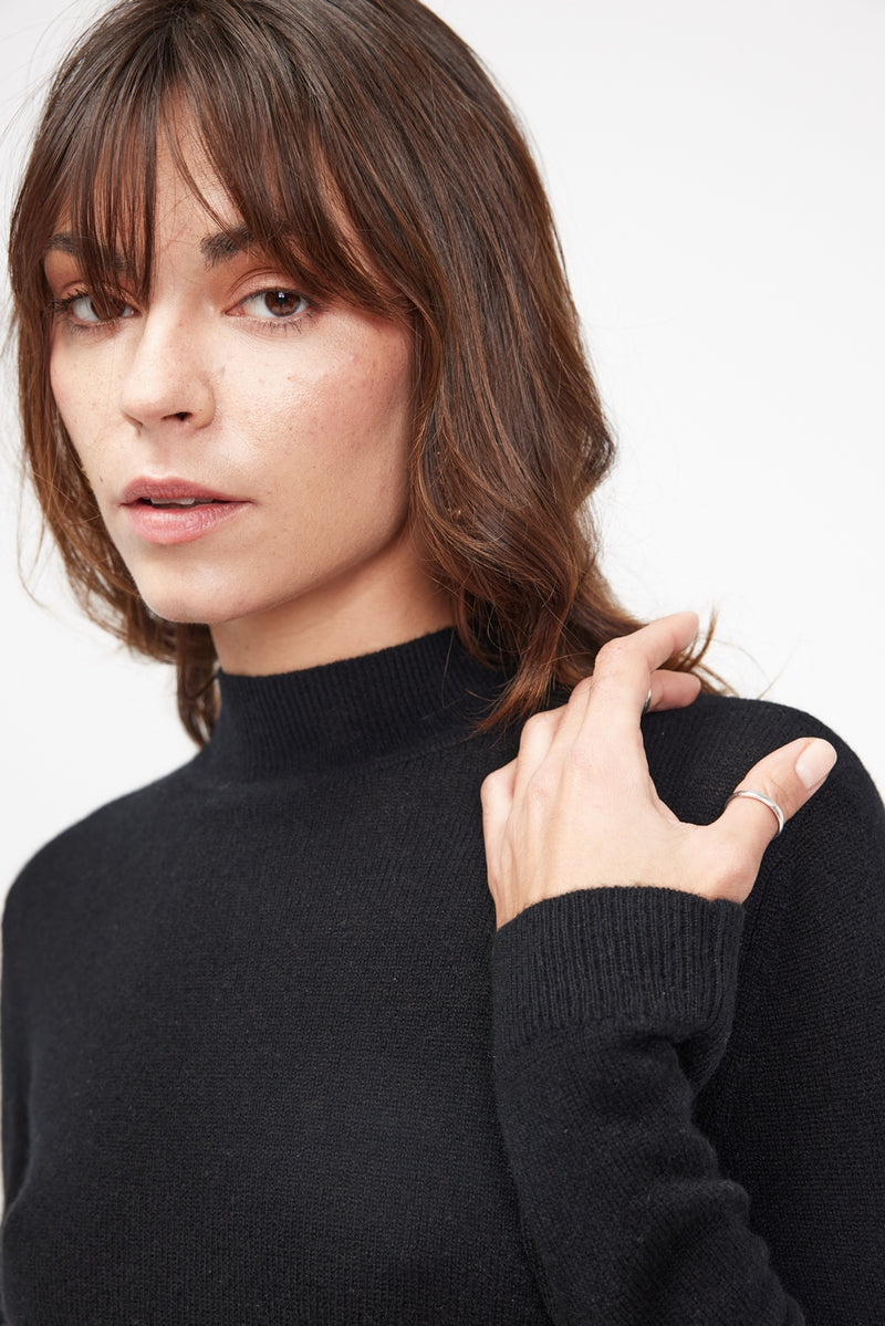 Pull Col Cheminée Zuella - Noir