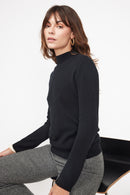 Pull Col Cheminée Zuella - Noir