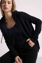Sudadera con Cremallera y Capucha Zuma - Negro