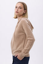 Sweat Zippe A Capuche F Zuma - Beige Creme - Femme