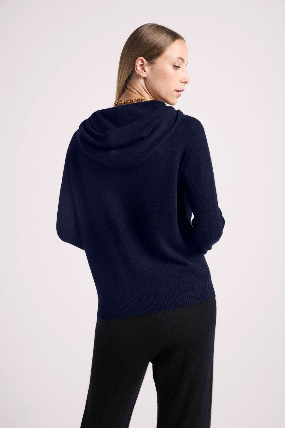 Felpa Con Cappuccio E Zip Zuma - Blu Navy