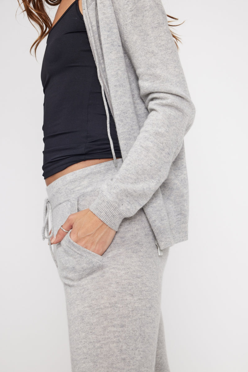 Zumba Pants - Pearl Grey - 100% Cashmere Oeko-Tex - Woman