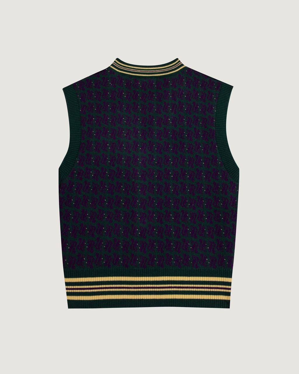 "Squirrel Jacquard" Alombert Sleeveless Cardigan