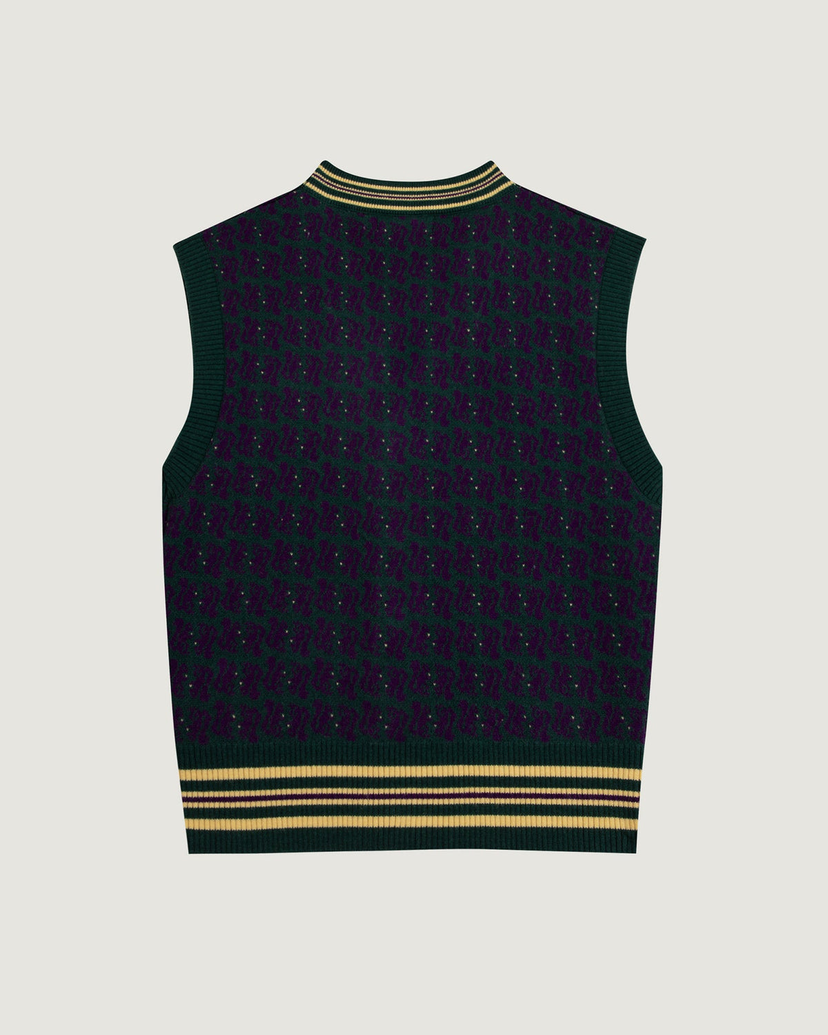"Squirrel Jacquard" Alombert Sleeveless Cardigan