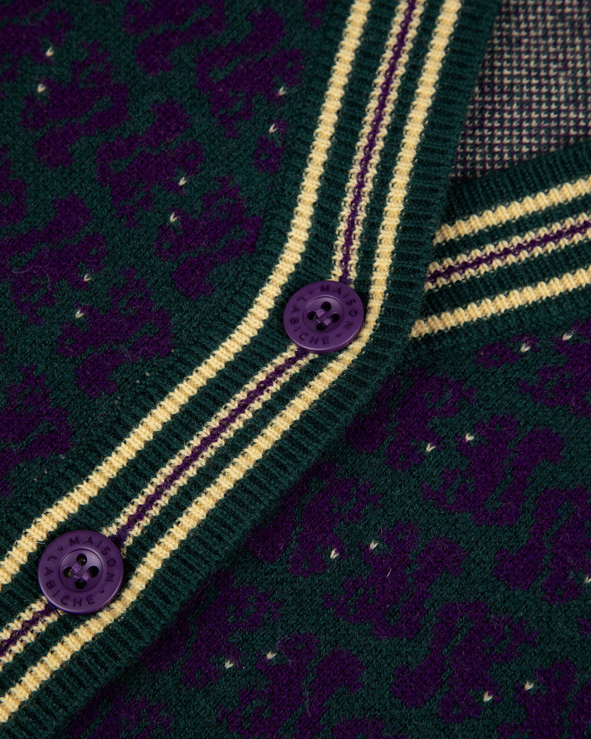 "Squirrel Jacquard" Alombert Sleeveless Cardigan