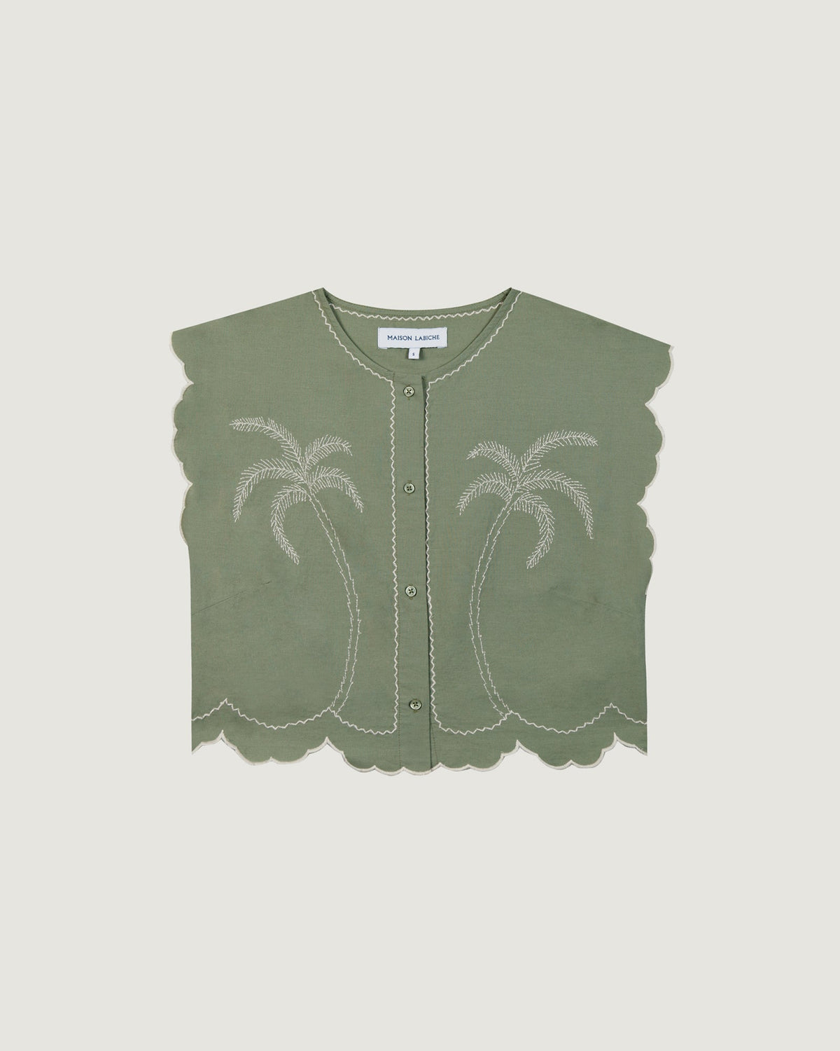 Chemise Palm Tree "Linen And Cotton" Bessin