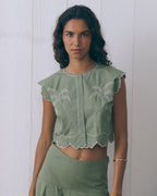 Chemise Palm Tree "Linen And Cotton" Bessin