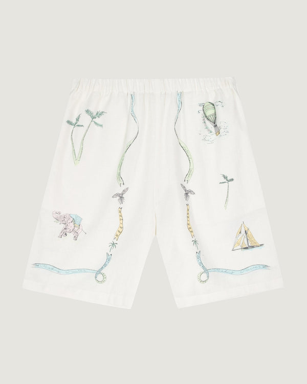 World Tour "Linen And Cotton" Beundant Bermuda Shorts - Women