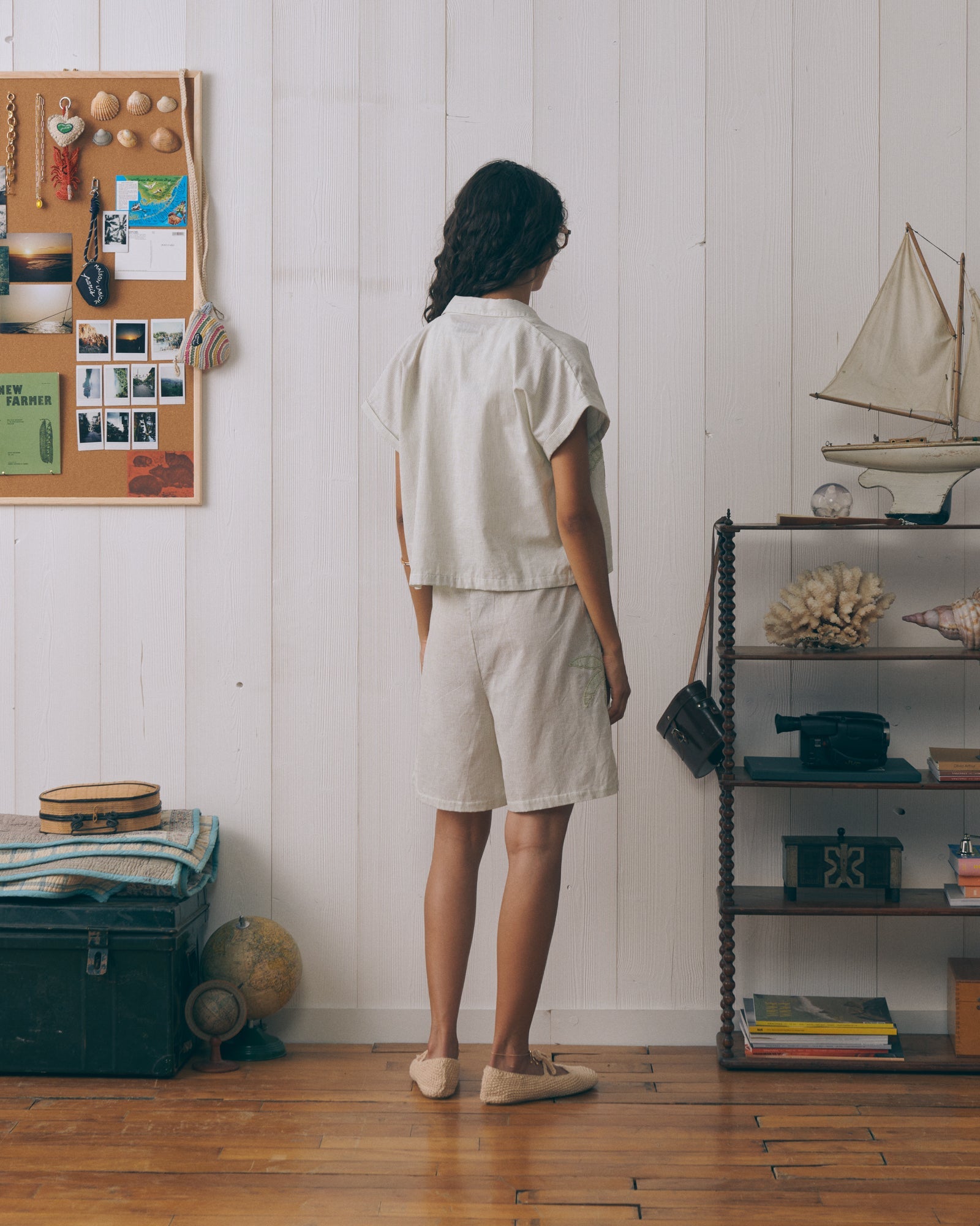 Palm Tree "Linen And Cotton" Beudant Bermuda Shorts