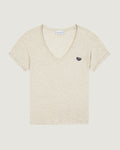 "Patch Heart" Chateau Cotton Linen T-Shirt