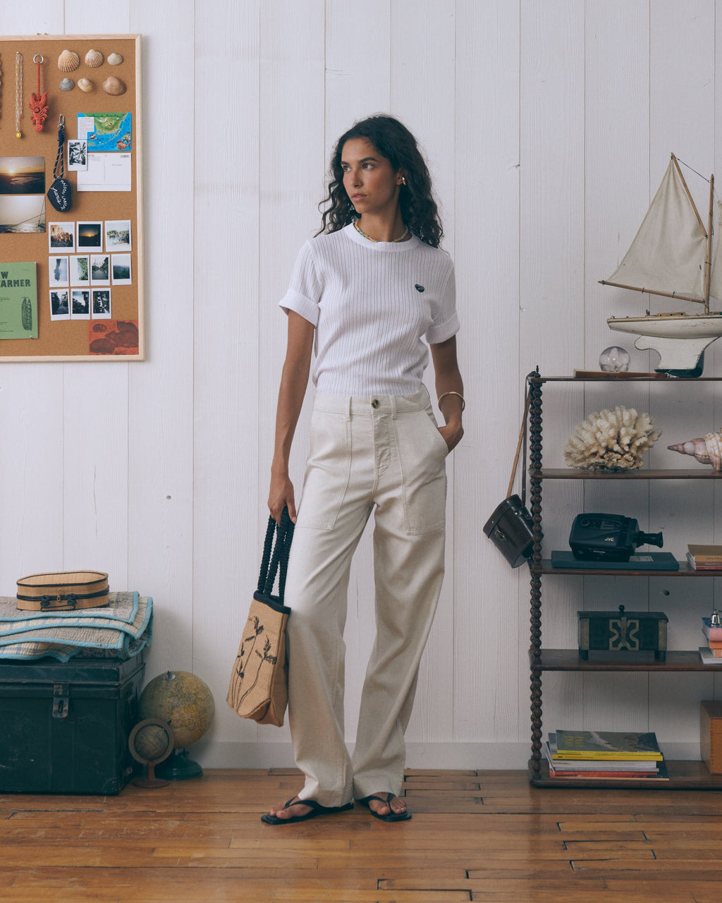 Pantalon "Lyocell And Linen" Chevreuil