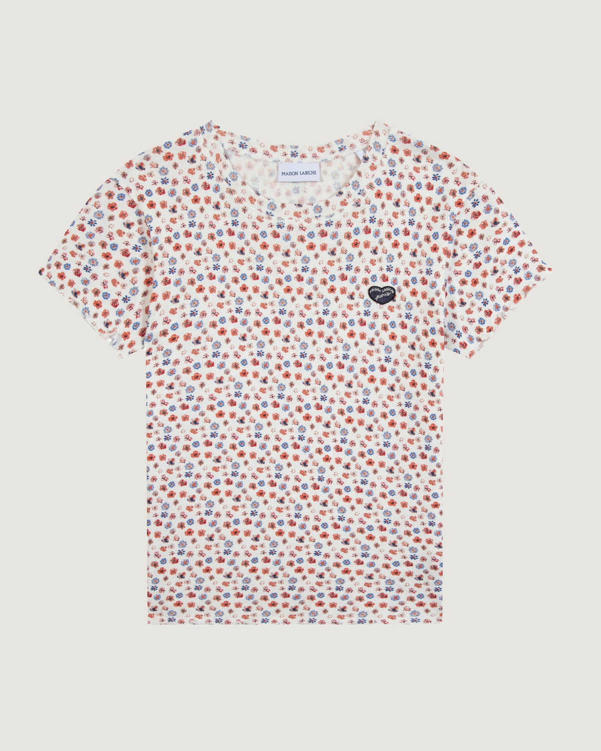 T-Shirt Côtelé "Patch Coeur" Folies
