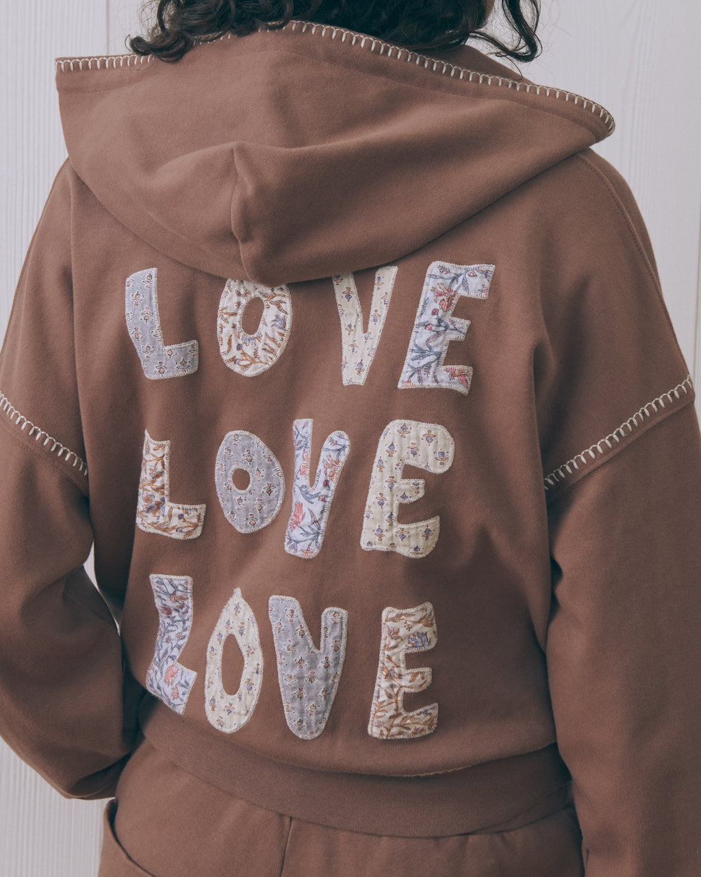Sudadera con capucha y cremallera "Love Love Love" Gesvres