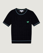 Gravilliers Knitted “Heart Patch” T-Shirt